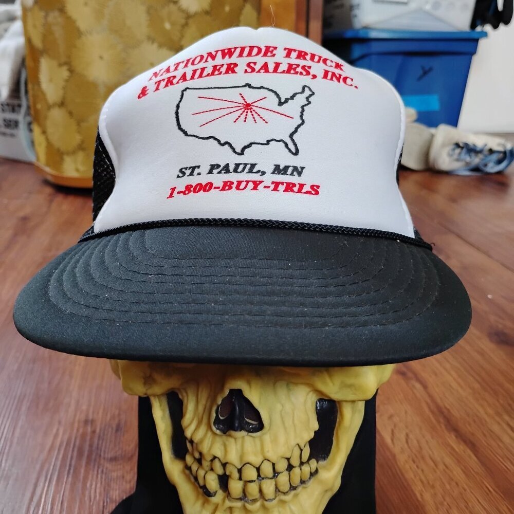 Deadstock Vintage Nationwide Truck & Trailer Sales Snap Trucker Hat Cap